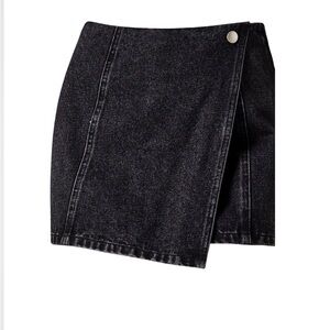 Black Denim Skort